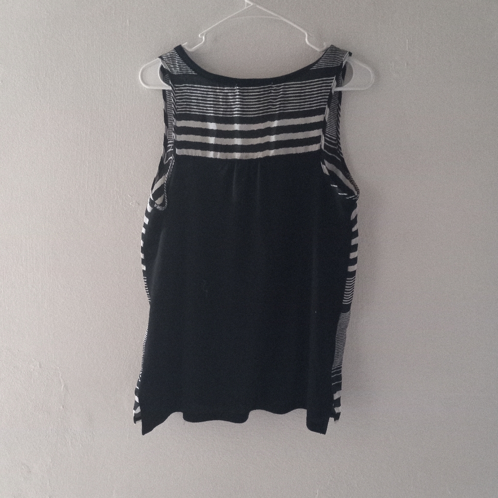 French Laundry Short Sleeveless Blouse sz Large Petite - Picture 3 of 3